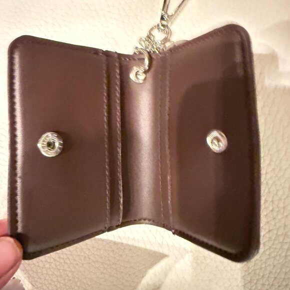 NWT STEVE MADDEN BEVELYN MATELASSE SATCHEL CROSSBODY BAG CREDIT CARD CASE BROWN - Picture 9 of 9